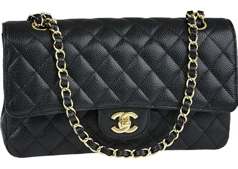 Chanel Classic Double Flap Quilted Caviar Gold